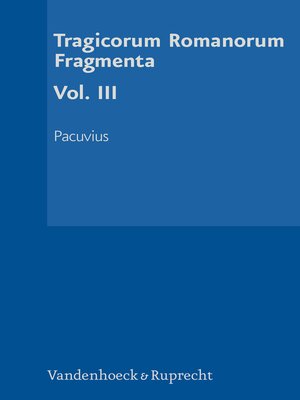 cover image of Tragicorum Romanorum Fragmenta. Volume III
